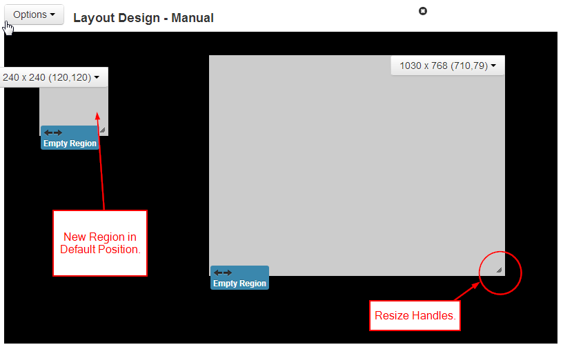 Resize a region